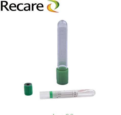 Blood Collection Tube Manufacturer Na Sodium Heparin Tube Green Lithium