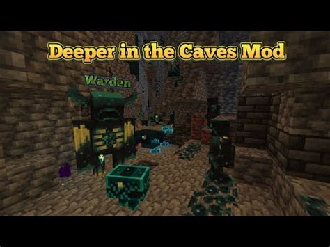 Minecraft Deeper In The Caves Mod Warden Mob Youtube