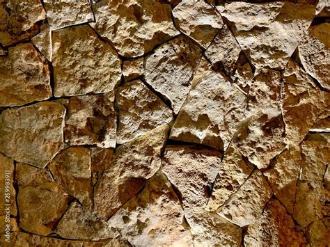 Fondo Y Textura De Pared De Piedra Iluminada Stock Photo Adobe Stock