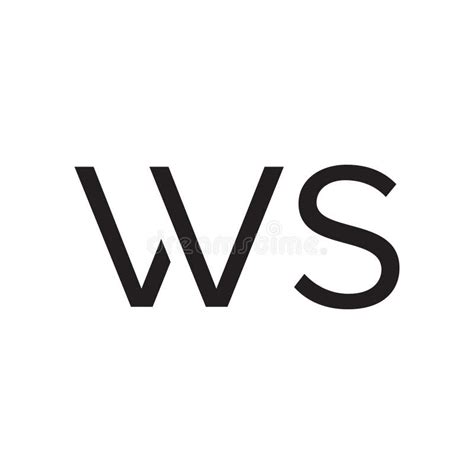 ws initial letter vector logo icon stock vector illustration