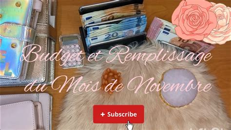 Budget Et Remplissage Du Mois De Novembre Budget Enveloppesbudget