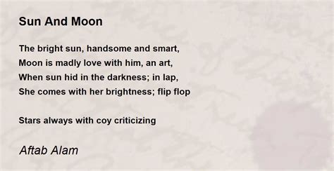 Sun Moon Poem Sun And Moon Poem Moon Poems Reality Of Life Quotes