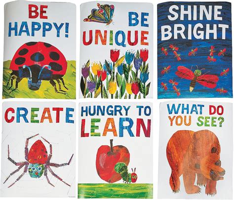 World Of Eric Carle Motivational Poster Set Educational Classroom Decor 6 Pieces In Kosovo