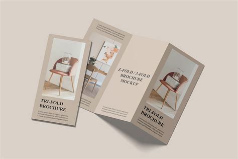 A4 Trifold Brochure Mockup Z Fold Behance