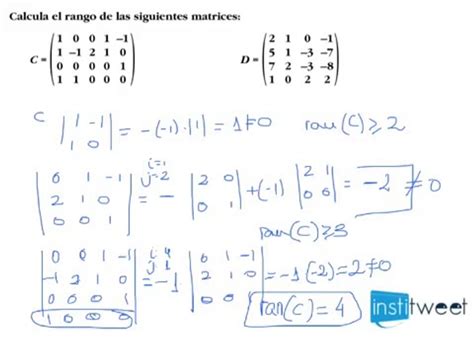 C Mo Calcular El Rango De Una Matriz Ejemplo Resuelto V Deo Dailymotion