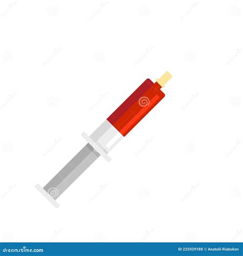 Icono De La Jeringa De Sangre Vector Aislado Stock de ilustración