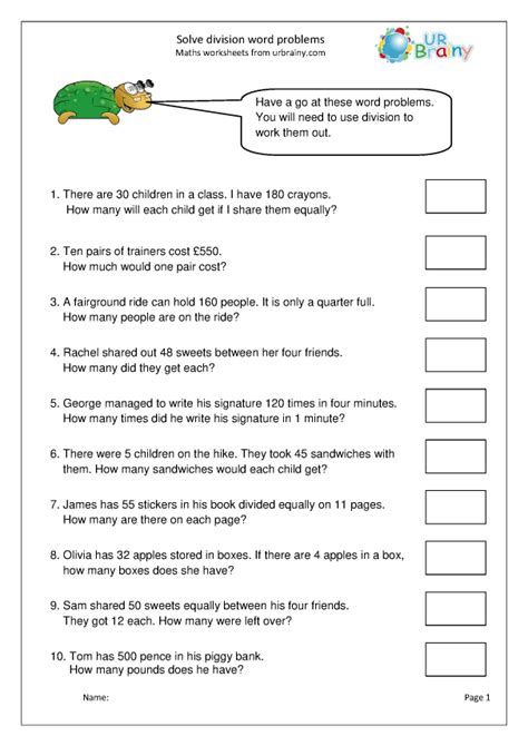 Short Division Worksheets Create Your Own For Extra Practice Division