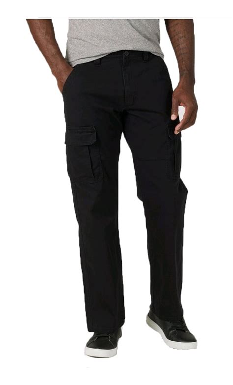 Men S Relaxed Fit Flex Black Cargo Pants X With Tech Pockets