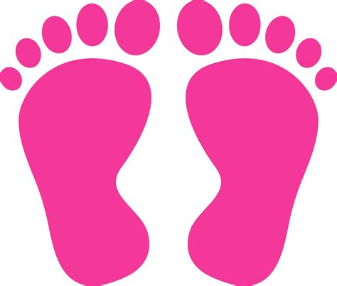 Footprint Baby Baby Feet Pink Pink Svg Plotter File Etsy