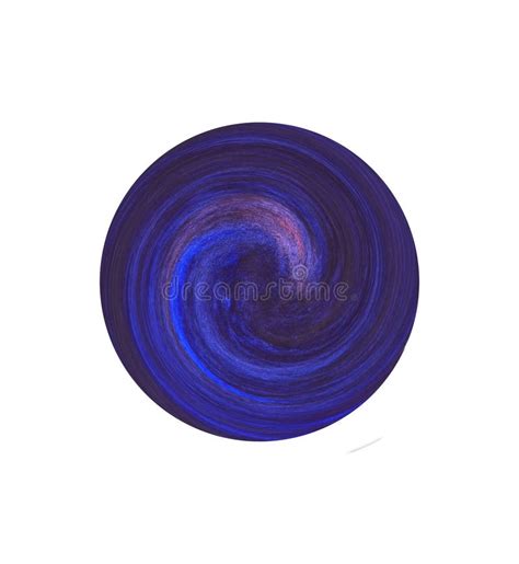 Dark Blue Circle Watercolor Spiral Stock Illustration Illustration Of