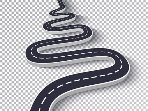 Premium Vector Winding Road Isolated Transparent Special Effect