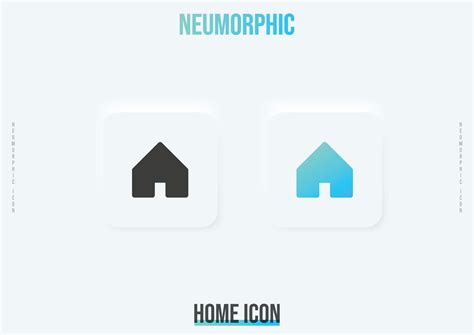 Home Trendy Neumorphic Icon In Solid And Gradient Color 18835151 Vector