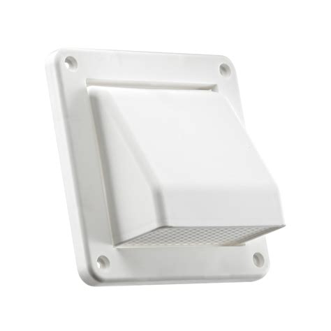 4 Inch White Plastic Fresh Air Intake Vent Removable Screen Item