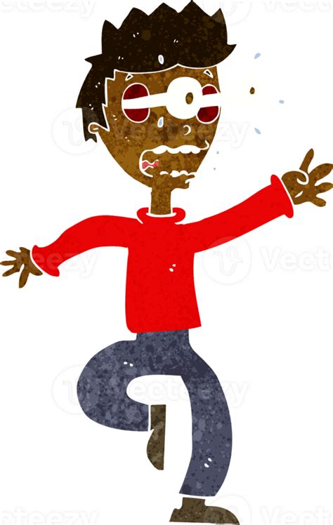 Cartoon Terrified Man With Eyes Popping Out 45039934 Png