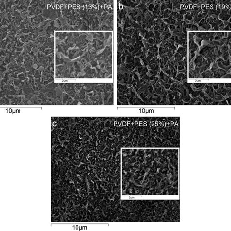 Filtration Performance Of Pvdf Pes Pa Hollow Fiber Membranes With