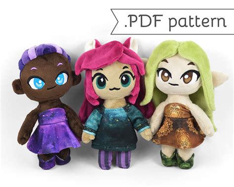 Chibi Human Doll Plush Sewing Pattern .pdf Tutorial with | Etsy