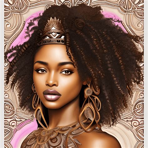 Beautiful Brown Skin Woman Melanin Graphic · Creative Fabrica