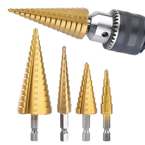 1 PCS HSS High Hardness Titanium Step Pagoda Drill Bit For Metal