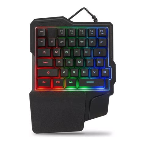 Teclado Gamer Semi Mec Nico Single Hand Uma M O Usb Rgb Pc Submarino