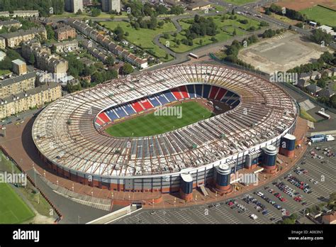 Aerial View Of Hampden Park Stadium In Glasgow Scotlands National