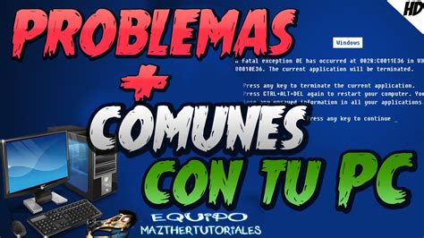 Problemas Comunes De Pc Solucion Youtube