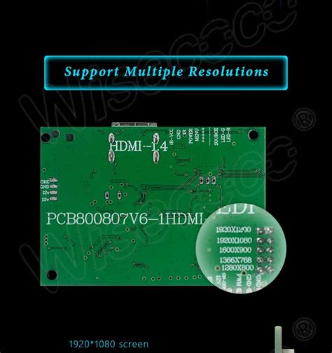 Universal Multiple Resolution Pcb Edp Pins Driver Board Controller