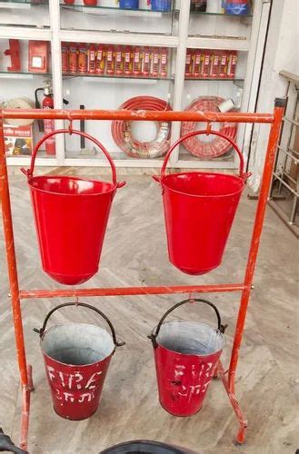 Fire Bucket Stand With Buckets Including At Rs Piece Fire Sand