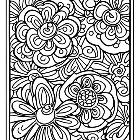 Create Beautiful Water Colors Flowers Superresolution Coloring Page