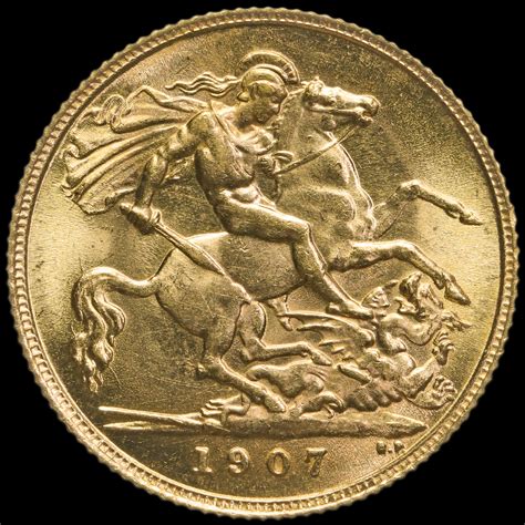 1907 Edward VII Gold Half Sovereign London Mint UNC