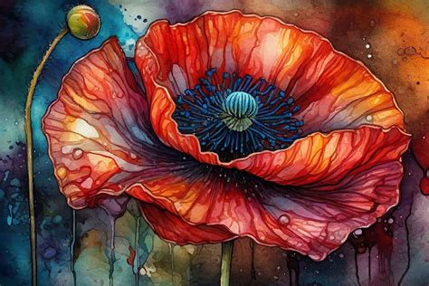 Poppy Flower Watercolor Graphic By Ariyan Store Creative Fabrica