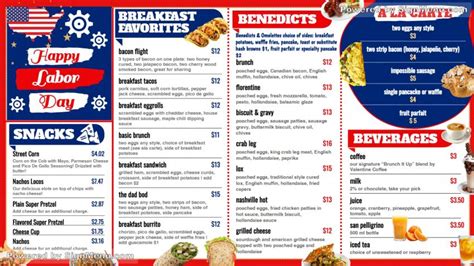 Labor Day Signage Menu Design