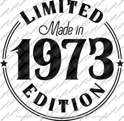 Vintage 1973 Tee 50th Birthday T Svg Tshirts Design Svg Made In