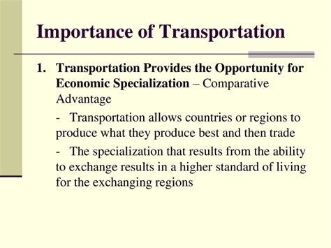 The Importance Of Transportation Economics Ppt Download