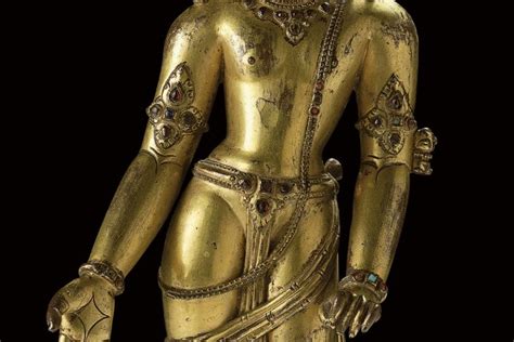 Global Nepali Museum A Gilt Copper Figure Of Bodhisattva