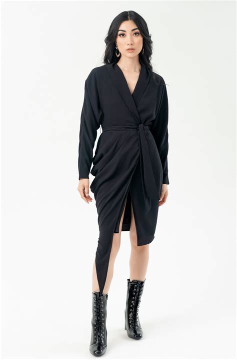 Wanda Wrap Dress Black Pantora