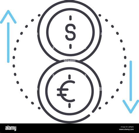 Exchange Line Icon Outline Symbol Vector Illustration Concept Sign