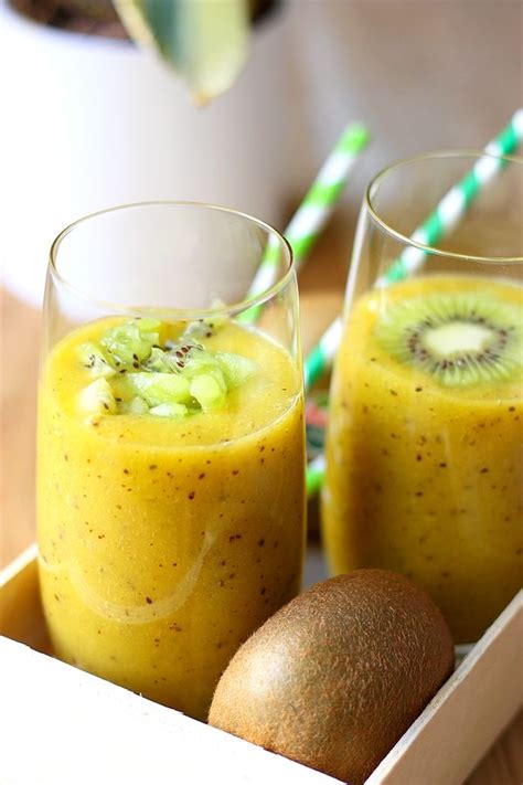 Smoothie au kiwi et à la mangue