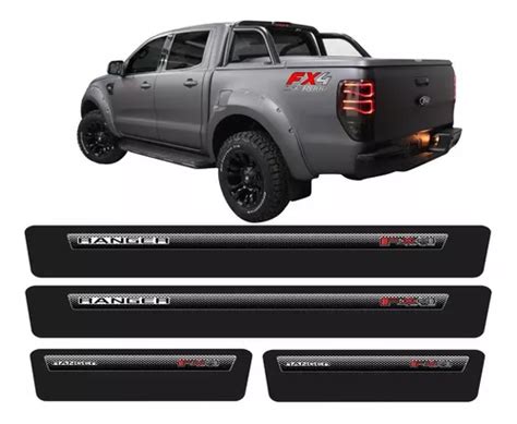 Kit Adesivos Soleira Ford Ranger Fx4 Premium Resinado Tuning