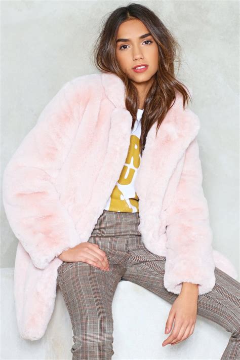 Mid Length Oversized Faux Fur Coat Nasty Gal