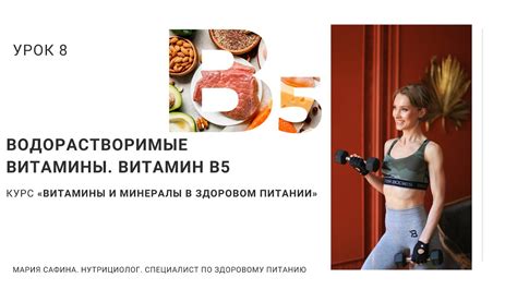 Витамин В5 (пантоненовая кислота). Водорастворимые витамины. Урок 8 ...