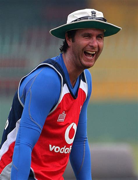 Michael Vaughan Laughing During A Fielding Session ESPNcricinfo