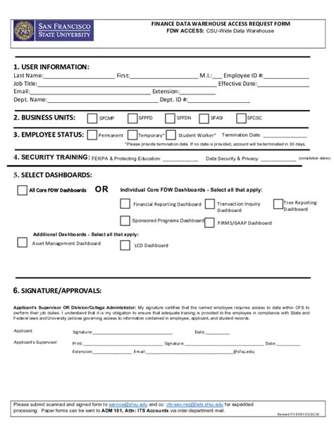 Fillable Online Fiscaff Sfsu Solar Access Request Form San Francisco