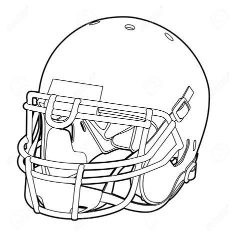 Football Helmet Sketch at PaintingValley.com | Explore collection of ...