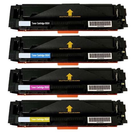 Canon 055h High Yield Compatible Toner Cartridge 4 Pack Combo