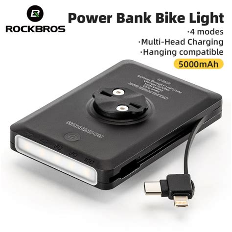 Rockbros Bicycle Front Light Waterproof Mah Cycling Head Light