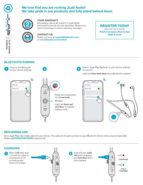 Jlab Play Gaming Earbuds Manual User Guide Faqs And Support