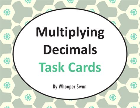 Multiplying Decimals Task Cards Teaching Resources