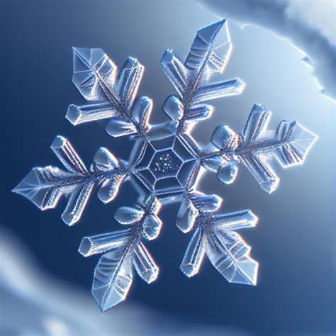 Premium Photo Snowflake Close Up