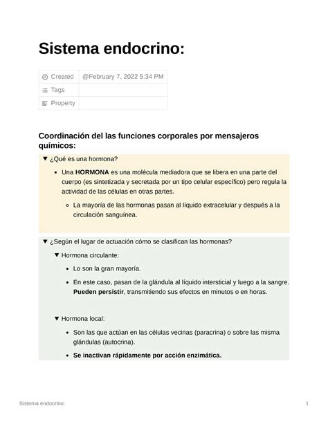 Sistema Endocrino Juan Carlos Ramal Sistema Endocrino Created Tags