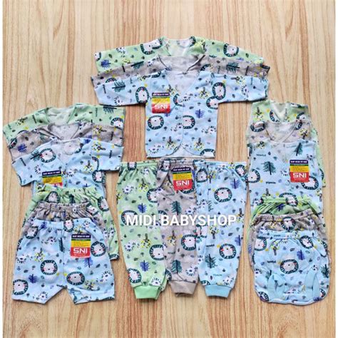 Jual Pcs Paket Baju Bayi Celana Bayi Baru Lahir Newborn Full Print